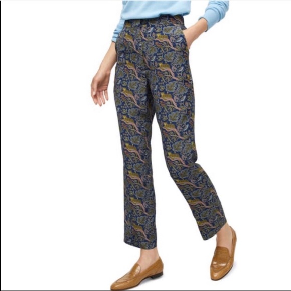 J. Crew Pants - J.Crew Silk Easy Pant in Botanical Cheetah